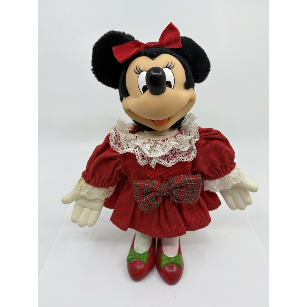 Rare Applause Minnie Mouse HOLIDAY Christmas Dress Doll  10"